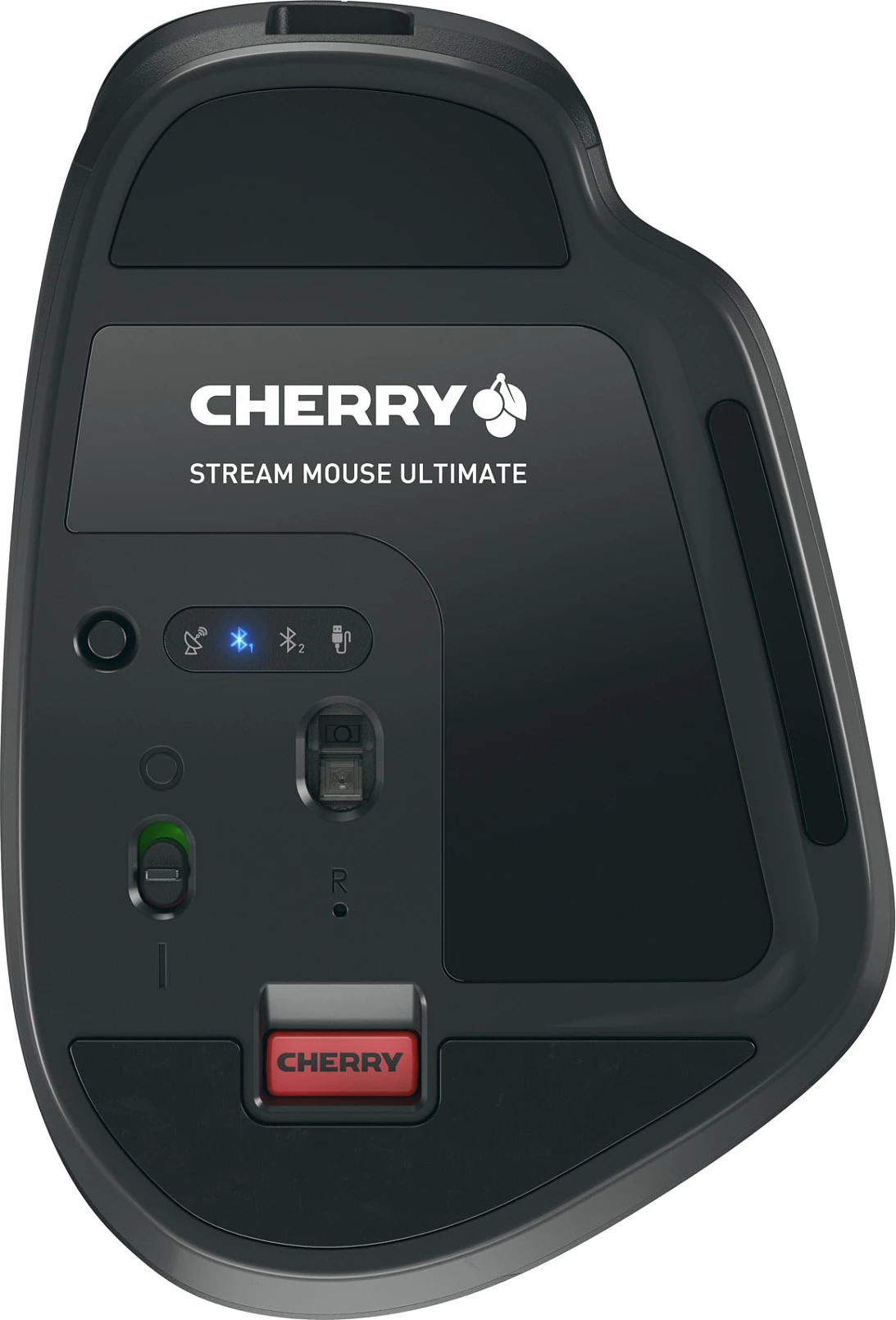 Maus Cherry STREAM MOUSE ULTIMATE, 4000 DPI, RF Wireless + Bluetooth + USB-C, i djathtë, i zi