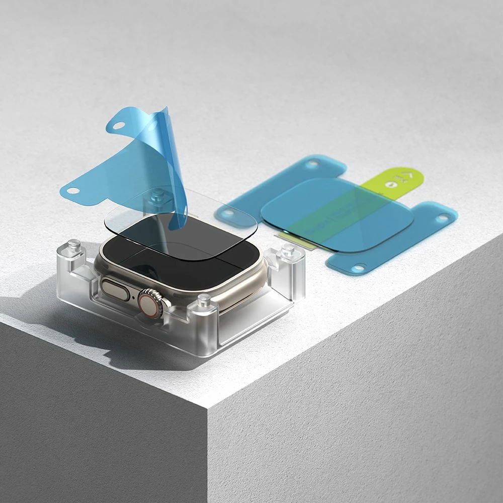 Xham i temperuar për Apple Watch Ultra 1/2 49mm Ringke Easy Slide, Transparent