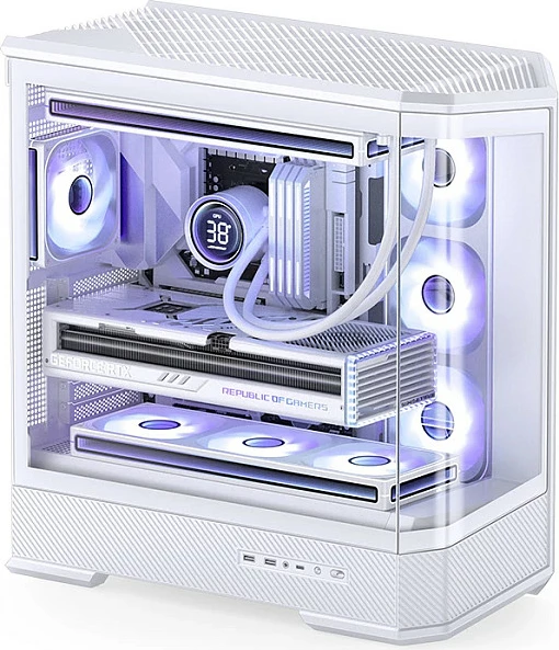 Kasë Jonsbo D400, Midi Tower ATX, Tempered Glass, e bardhë