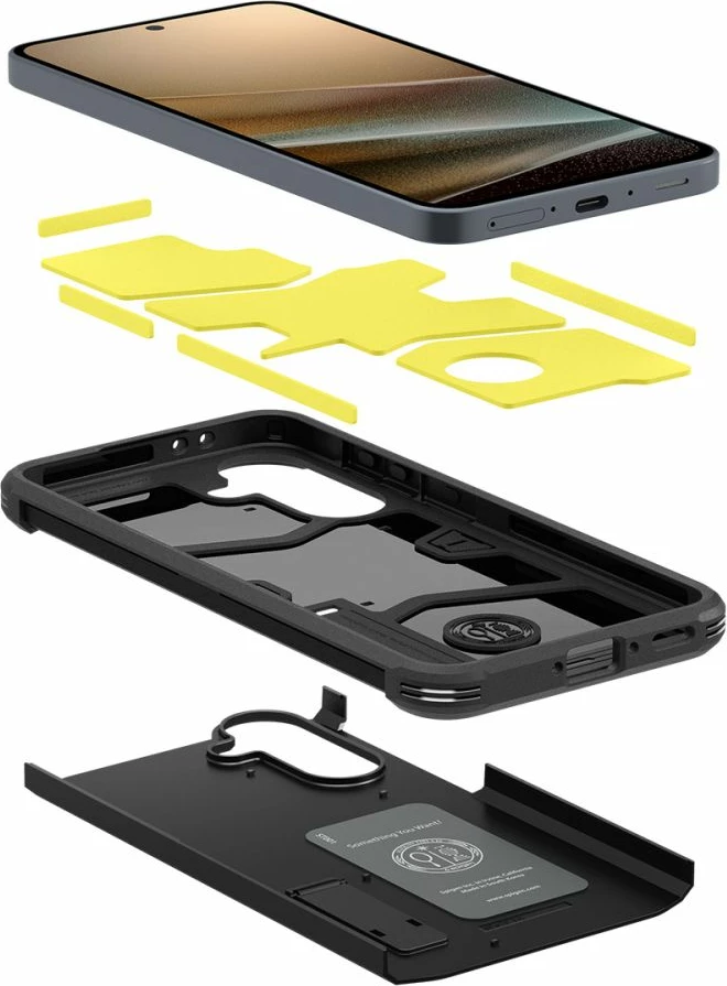 Mbështjellës Spigen Tough Armor për Samsung Galaxy A36 5G, i zi, 1 copë