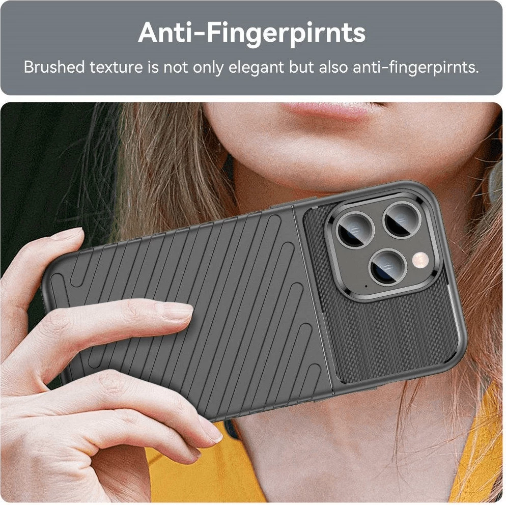 Mbështjellës ONASI Thunder Armor 17990 për iPhone 15 Pro Max, silikon, i zi