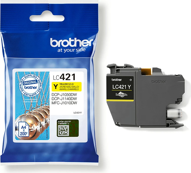 Kartrix boje Brother LC-421Y, 200 faqe, Yellow