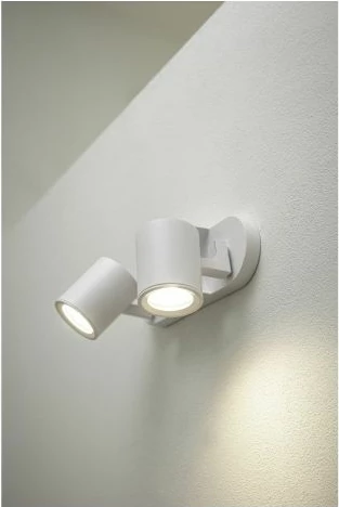 Spot tavanor GTV BLINK II OS-BLND50W2-10, GU10, 2x20W, IP20, 220-240V, i dyfishtë, e bardhë