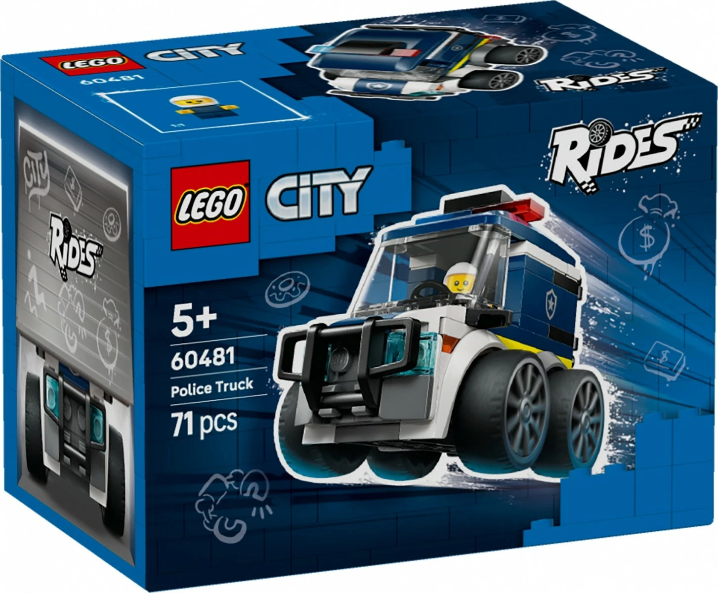 Set ndërtimi, LEGO City, 60481 Police Truck, 71 pjesë, moshat 5+