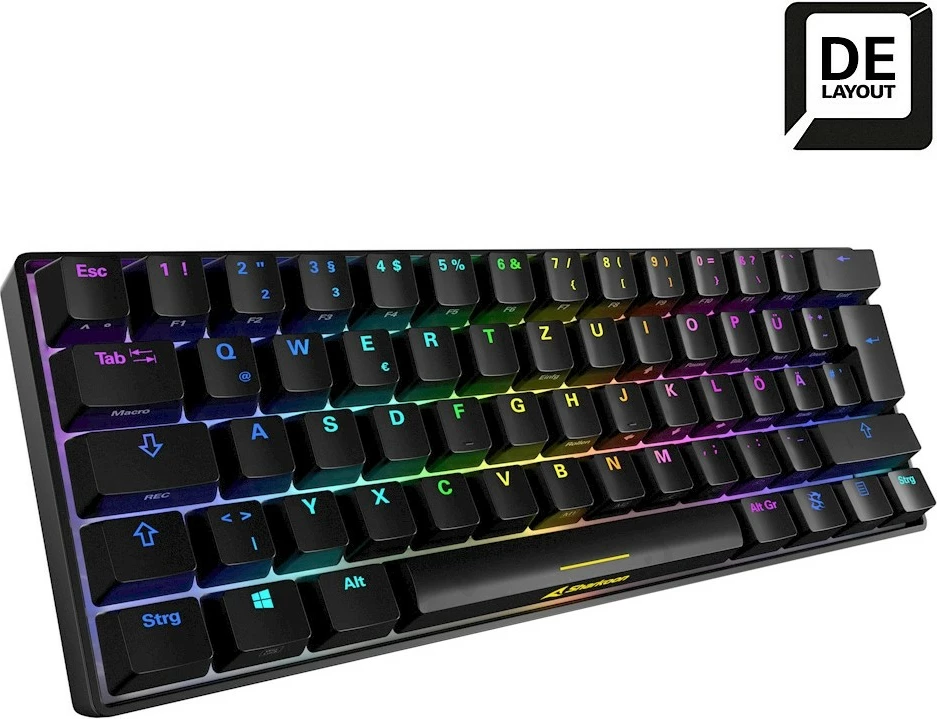 Tastierë gaming Sharkoon Skiller SGK50S4, mekanike, DE layout, RGB, e zezë