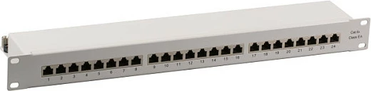Patch panel rrjeti EFB Elektronik 37666.1M, 24x RJ-45, Cat6a, 1U, 10 Gbit/s, gri