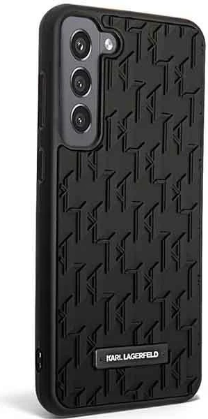 Mbështjellës telefon, Karl Lagerfeld, 3D Monogram KLHCS23SRUPKLPK hardcase, për Samsung Galaxy S23 (S911), PC/Silikon, zi