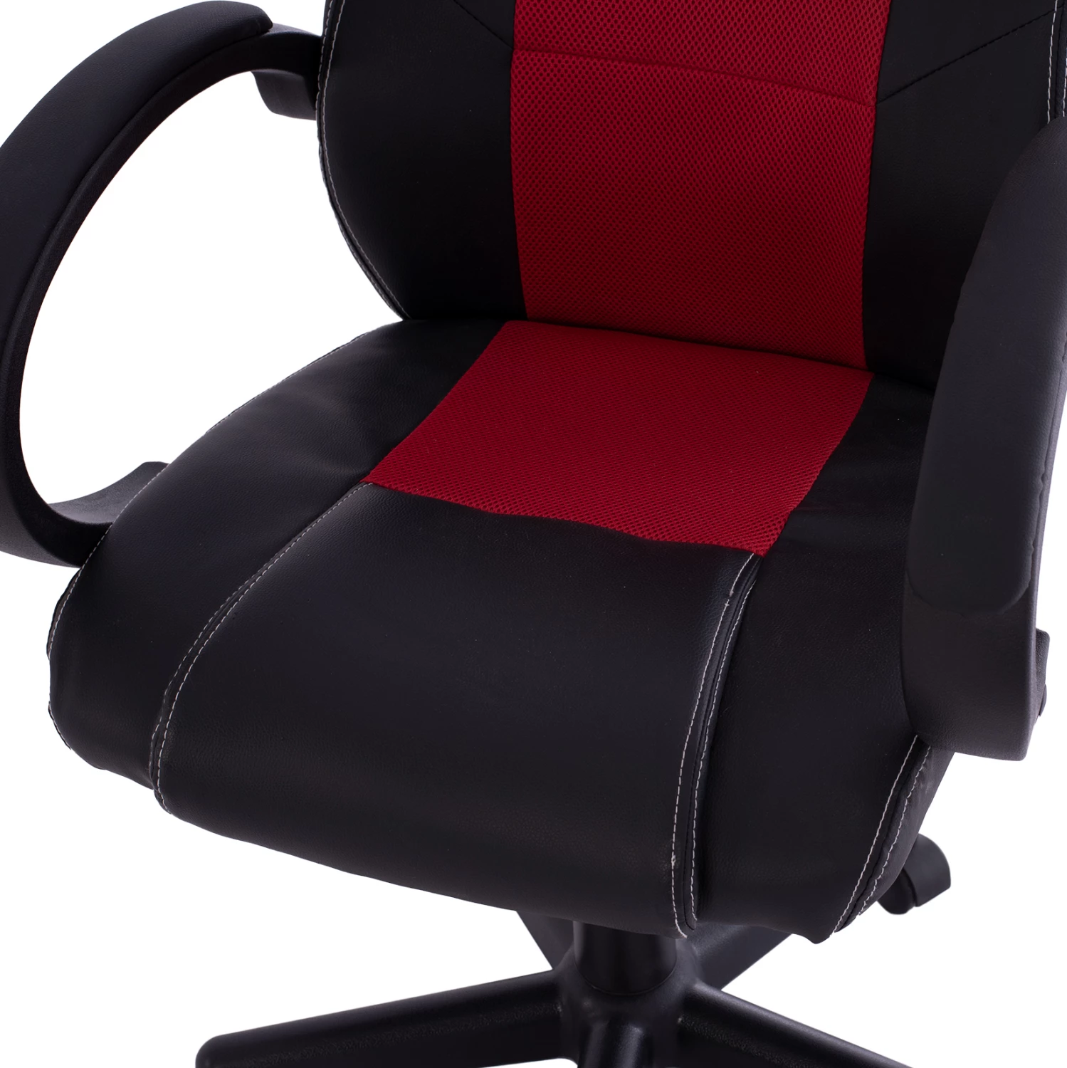 Karrige për zyre gaming bucket FH1041.01, e zezë me rrjetë të kuqe, 60x68x117