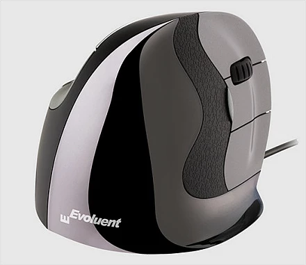 Maus vertikal Evoluent D small, 6 butona, me kabllo, i zi