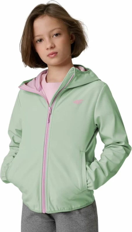 Jakne softshell për vajza 4F F478 mint