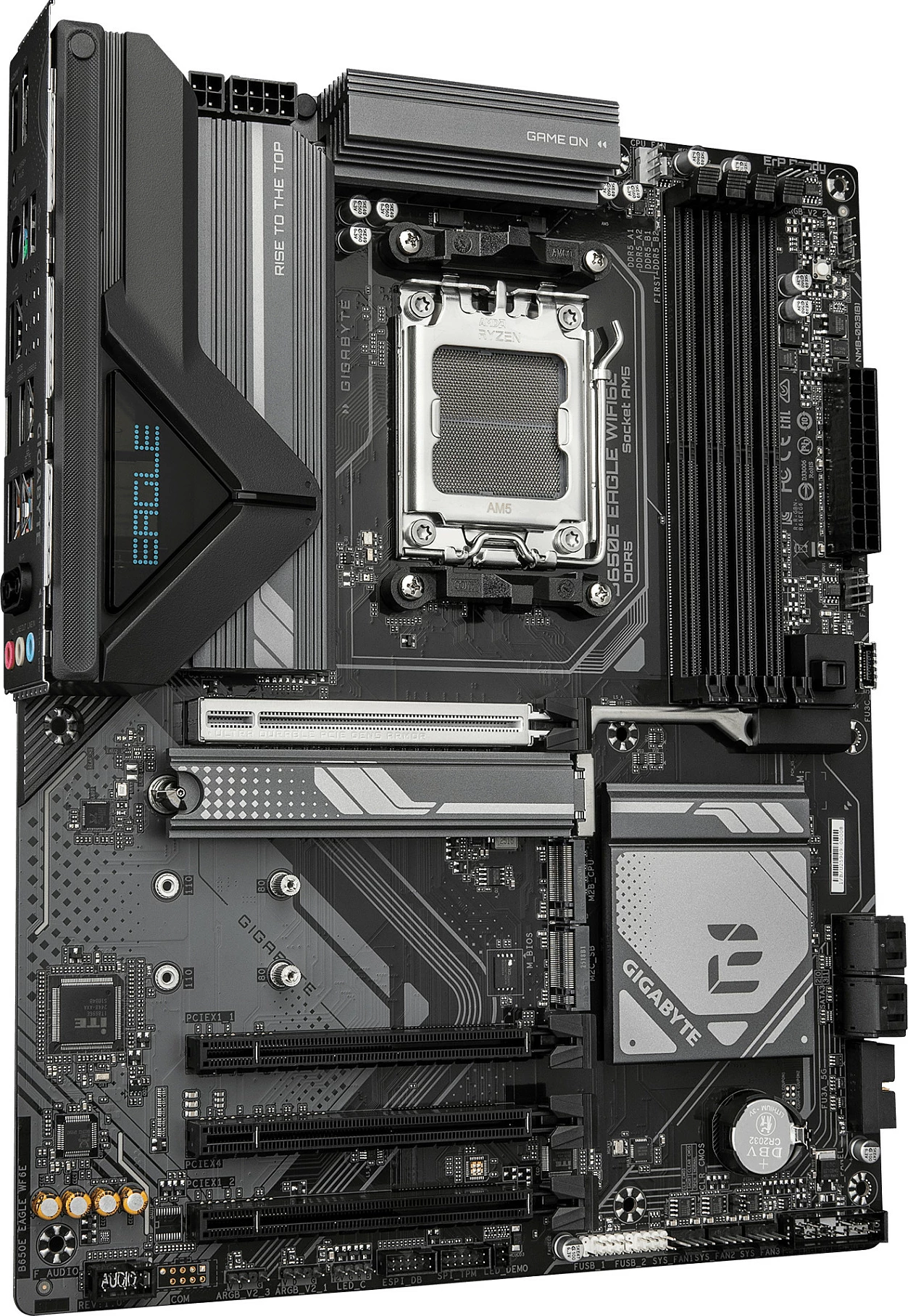 Pllakë amë Gigabyte B650E Eagle WiFi6E, Socket AM5, DDR5 deri 8200MHz OC, 2.5GbE, e zezë/gri