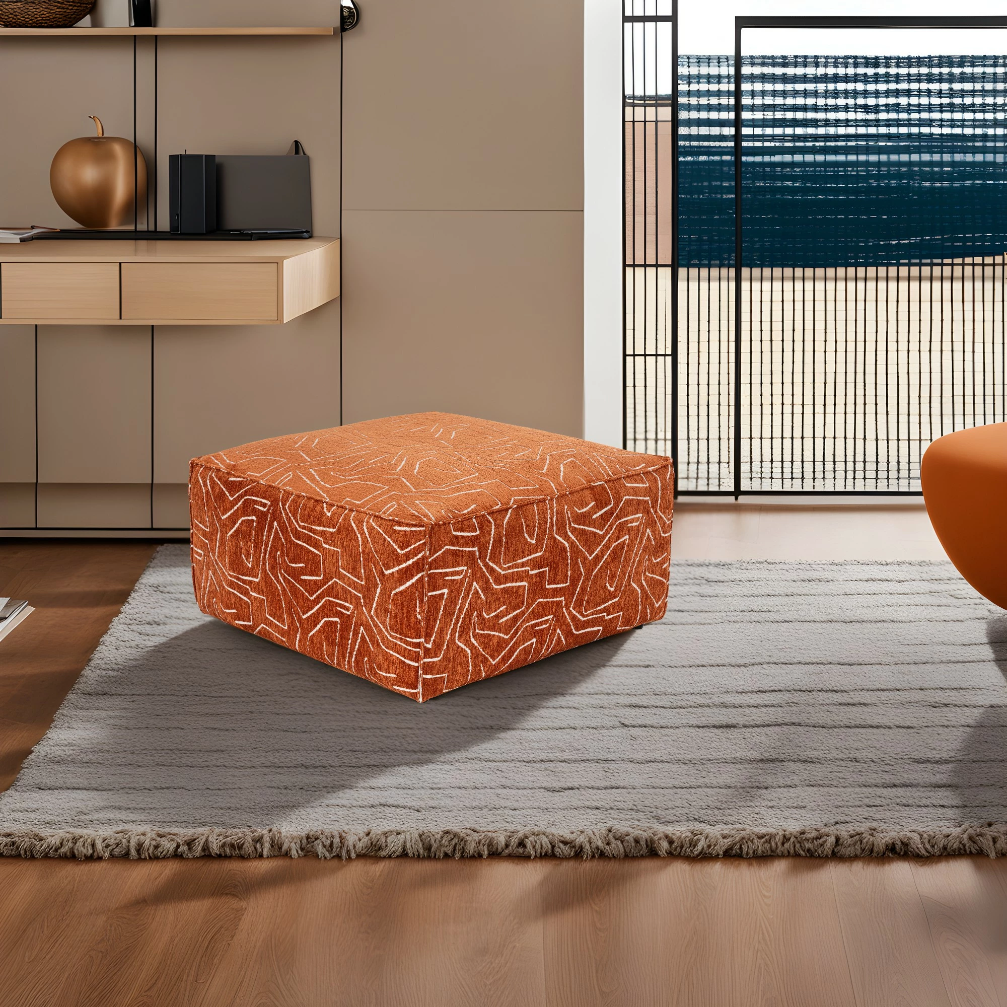 Puf Lora, portokalli, Atelier del Sofa