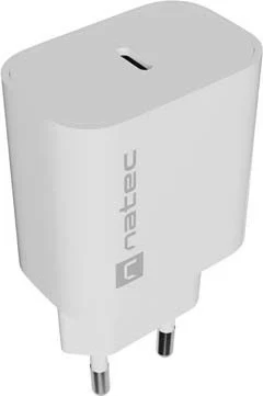 Karikues Natec Ribera 20W USB-C, i bardhë
