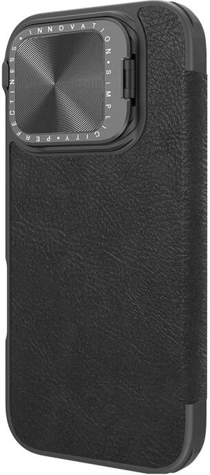 Mbështjellës Nillkin Qin Pro Leather për iPhone 16 Pro Max, i zi
