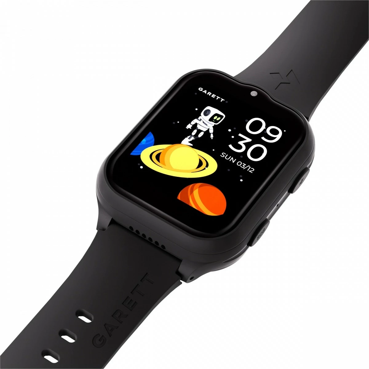 Smartwatch, Garett, Kids eSIM 4G, 1.69" IPS, eSIM 4G LTE, GPS, IP67, Gorilla Glass, kamerë, 650 mAh, e zezë