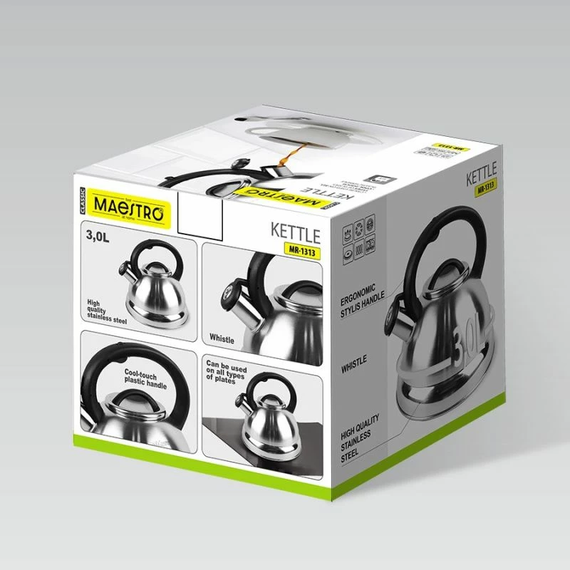 Çajnik pa rrymë MAESTRO MR-1313, 3 litra, inox