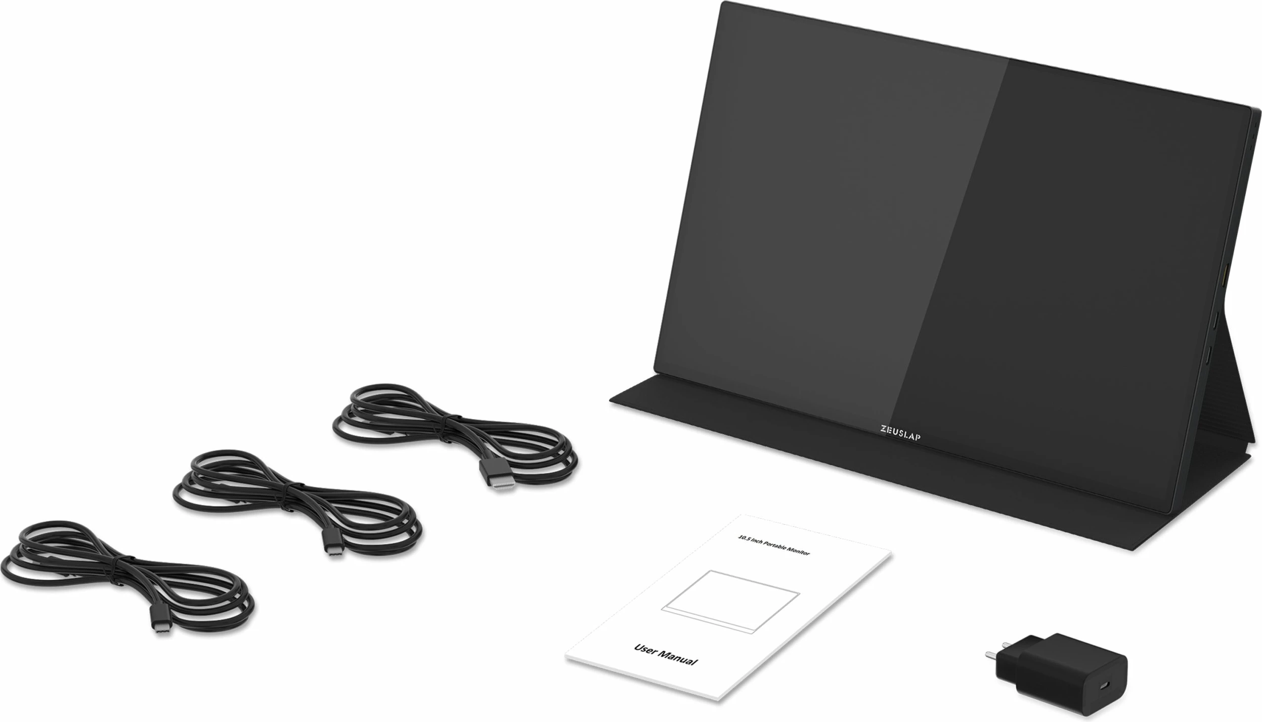 Monitor portativ Zeuslap Z10T 10.5\" IPS WUXGA me prekje, USB-C/Mini HDMI, i zi