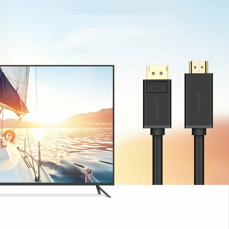 Kabllo video Ugreen DisplayPort në HDMI, 1.5m, 4K, e zezë