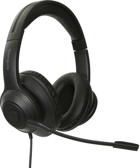 Kufje me tela Targus Wired Stereo Headset, USB, mikrofon boom, e zezë
