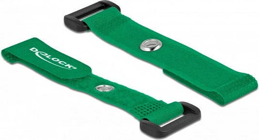 Lidhëse kabllosh me velcro DeLOCK 150x20 mm, 5 copë, e gjelbër