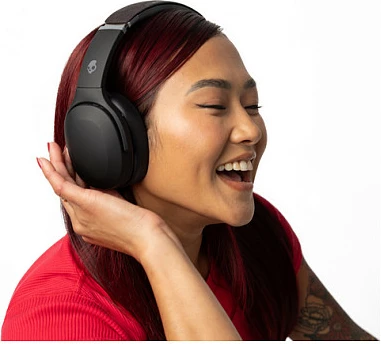 Kufje wireless Skullcandy Crusher Evo, Bluetooth 5.0, 40 orë bateri, me kabëll 3.5mm, të palosshme, të zeza