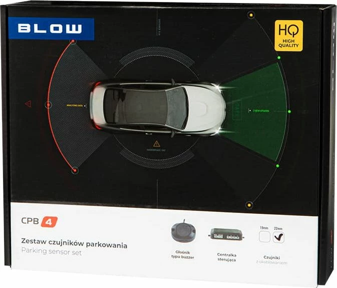 Sensor parkimi mbrapa Blow CPB4 22mm set 4 copë, i zi
