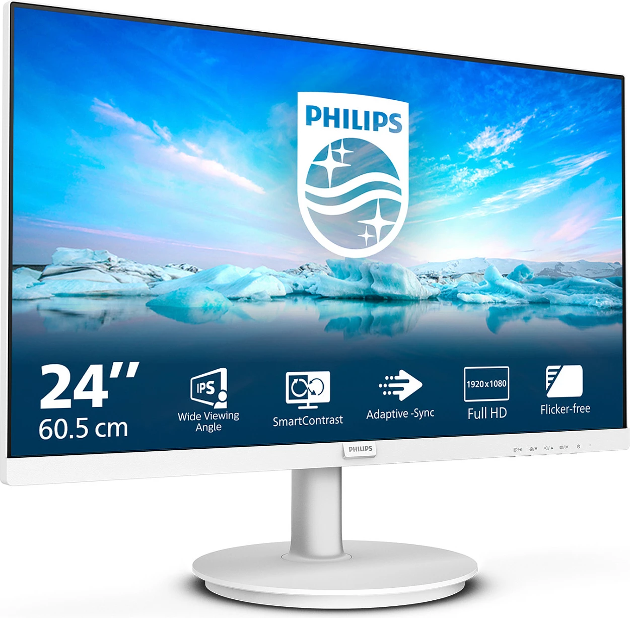 Monitor Philips 241V8AW 24 IPS Full HD 100Hz i bardhë