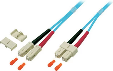 Kabllo patch fibra optike EFB Elektronik SC-SC OM3 50/125, duplex, 20m, LSZH, turkuaz