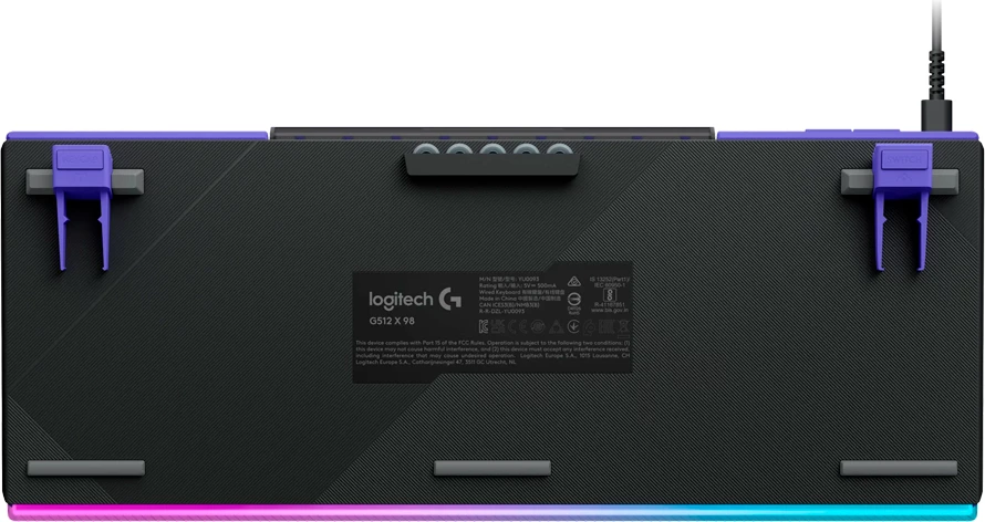 Tastierë gaming Logitech G512 X 98 me kabllo, RGB, switch linear, USB-C, US INT'L, e zezë