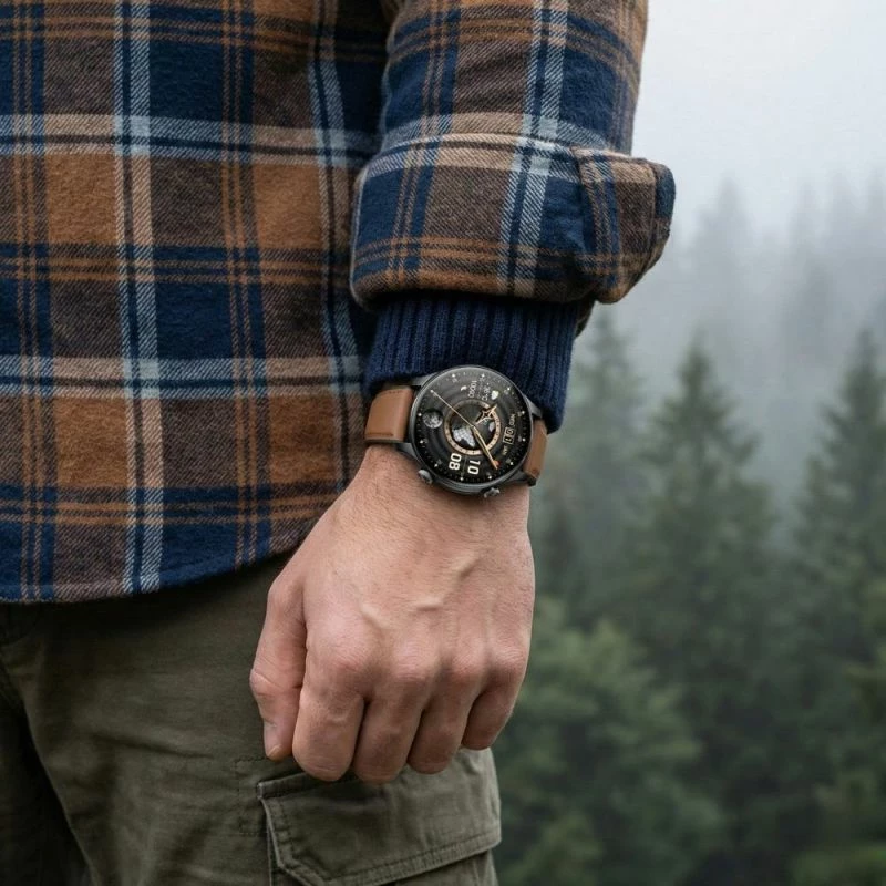 Smartwatch Gravity GT35-1, dy rripa, e zezë