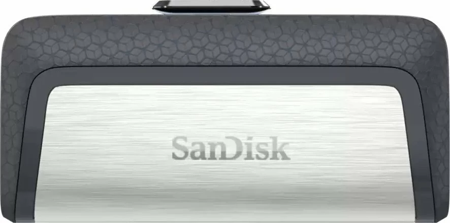 USB flash drive SanDisk Ultra Dual Drive SDDDC2-128G-G46 128 GB, USB-C + USB-A, USB 3.2 Gen 1, rrëshqitës, zi/argjendtë