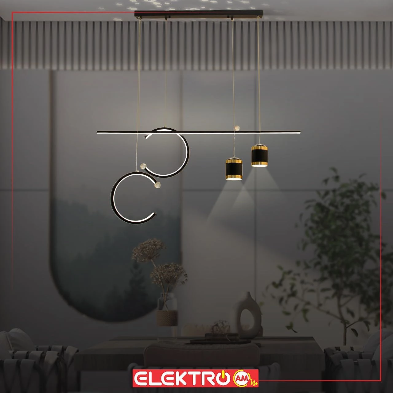 Abazhur LED linear SN0037-BK