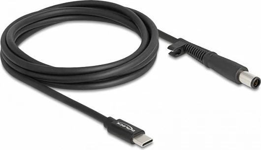 Kabllo karikimi laptop DeLOCK USB-C në HP 7.4 x 5.0 mm, 1.5 m, 20 V, e zezë