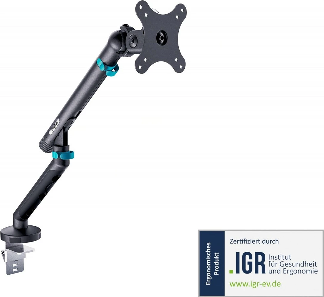 Krah monitori tavoline Digitus DA-90469, 1x LCD deri 35\", 10 kg, VESA 75x75/100x100, me kapëse, i zi