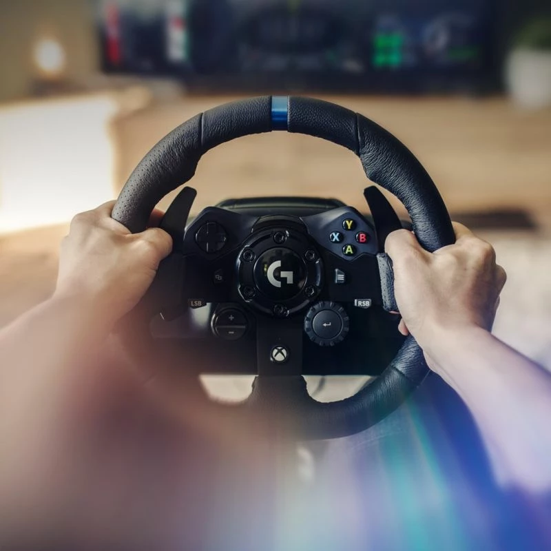 Timon lojrash Logitech për Xbox/PC, i zi