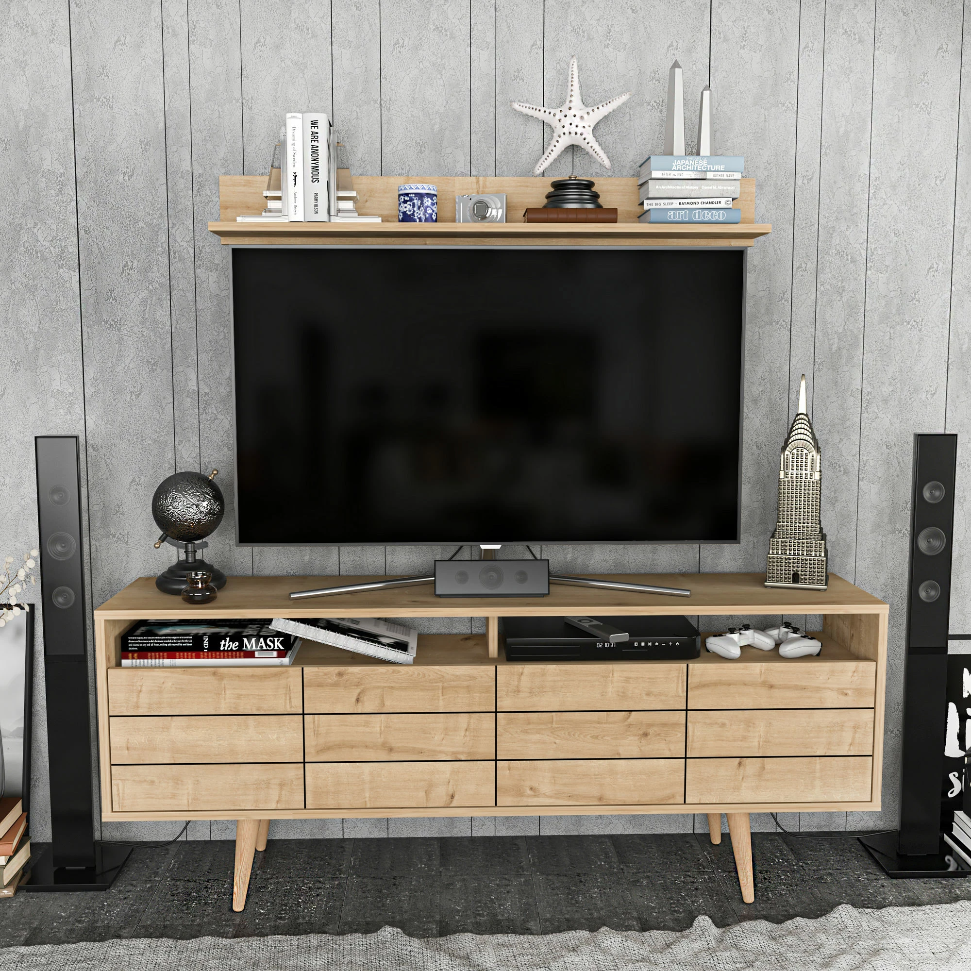 Konsolë TV Skye Decor, ngjyrë Sapphire, Ola