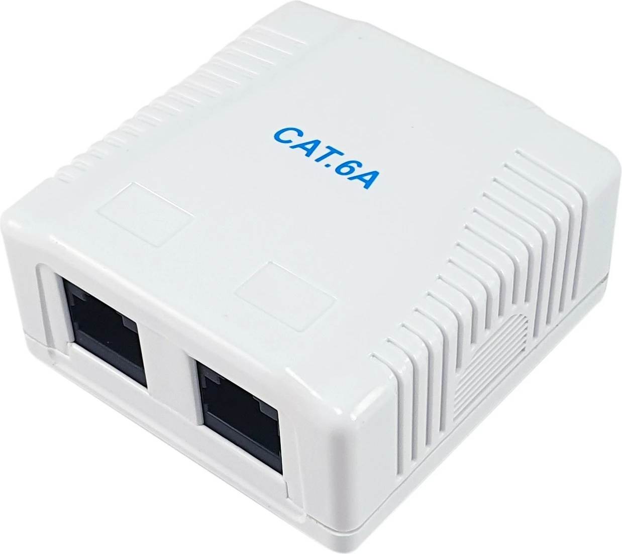 Kutijë sipërfaqësore 2-portshe Cat.6A Equip, RJ-45, e bardhë