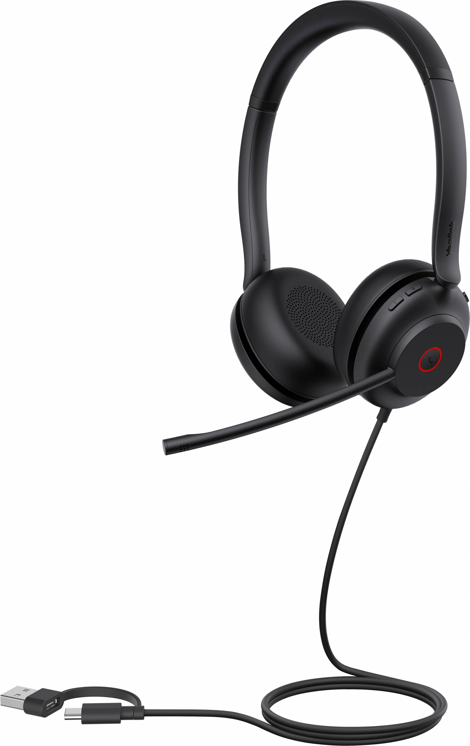 Kufje Yealink UH35 Dual UC, USB-C/USB-A, binaurale, e zezë