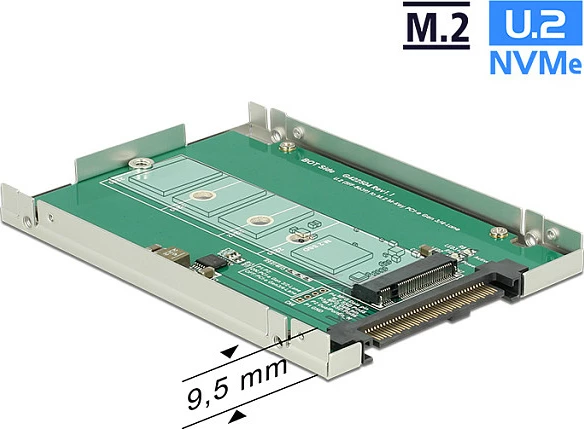 Adapter konvertues DeLOCK 62710, U.2 në M.2 NGFF për SSD 2280/2260/2242/2230