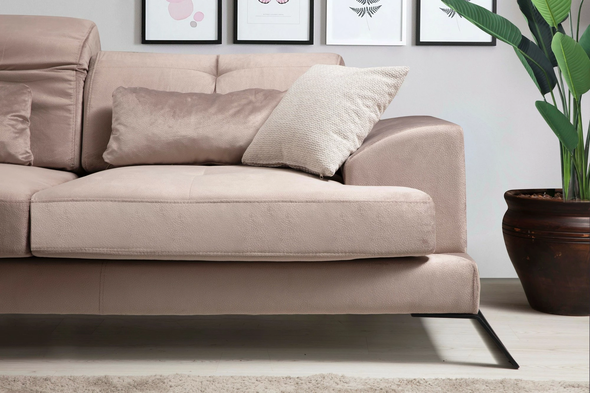 Kënd-sofë Frido, kënd i majtë, bezhë, Atelier del Sofa
