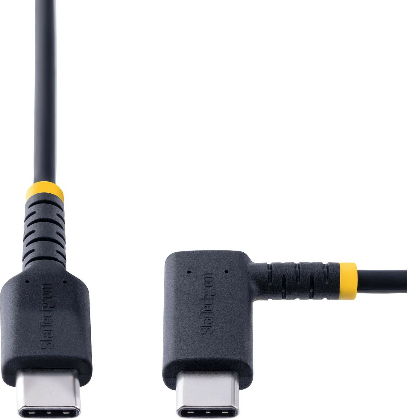 Kabllo USB-C StarTech 0.15m, 60W PD 3A, USB 2.0, këndore, e zezë