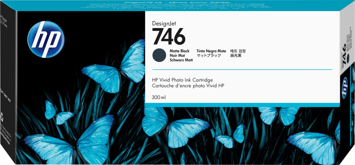 Kartush boje HP DesignJet 746 P2V83A 300 ml standard, e zezë matte