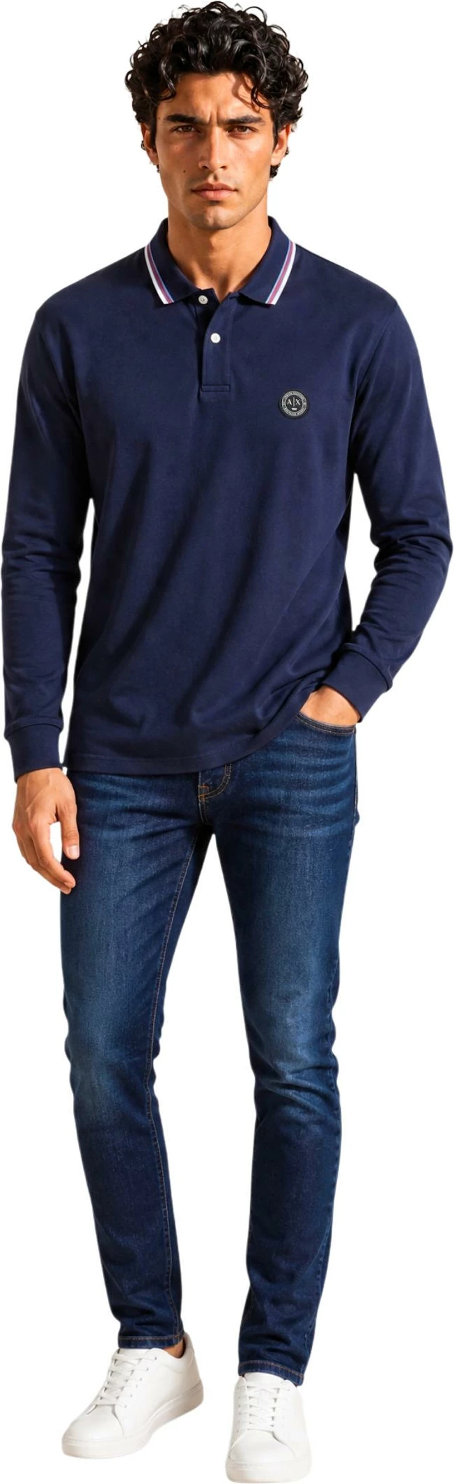 Maicë polo për meshkuj Armani Exchange XM003427 AF13026, e kaltër [Madhësia: S]