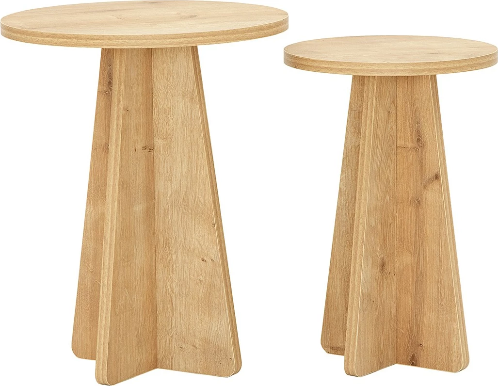 Set tavolinash ndihmëse, 2 copë, ngjyrë lis safir, Hanah Home