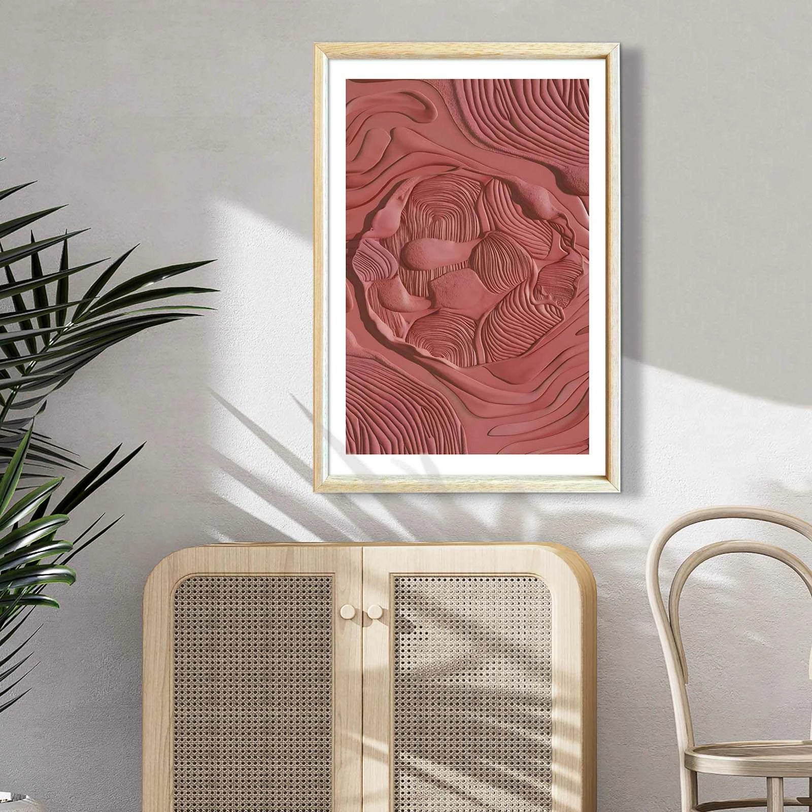 Pikturë dekorative me kornizë MDF Wallity, Ahswabisabi-001, 42x62cm