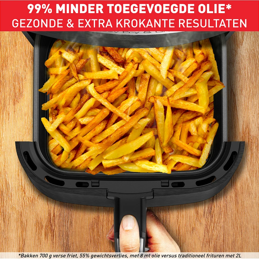 Fritezë me ajër të nxehtë Tefal Easy Fry & Grill EY5058, 4.2 L, e zezë