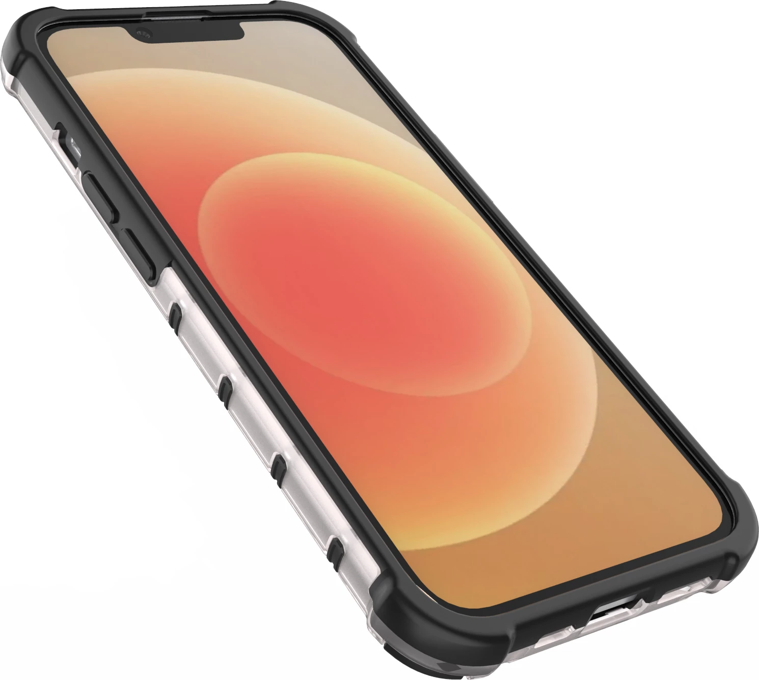 Mbështjellës Hurtel Honeycomb për iPhone 14, transparent