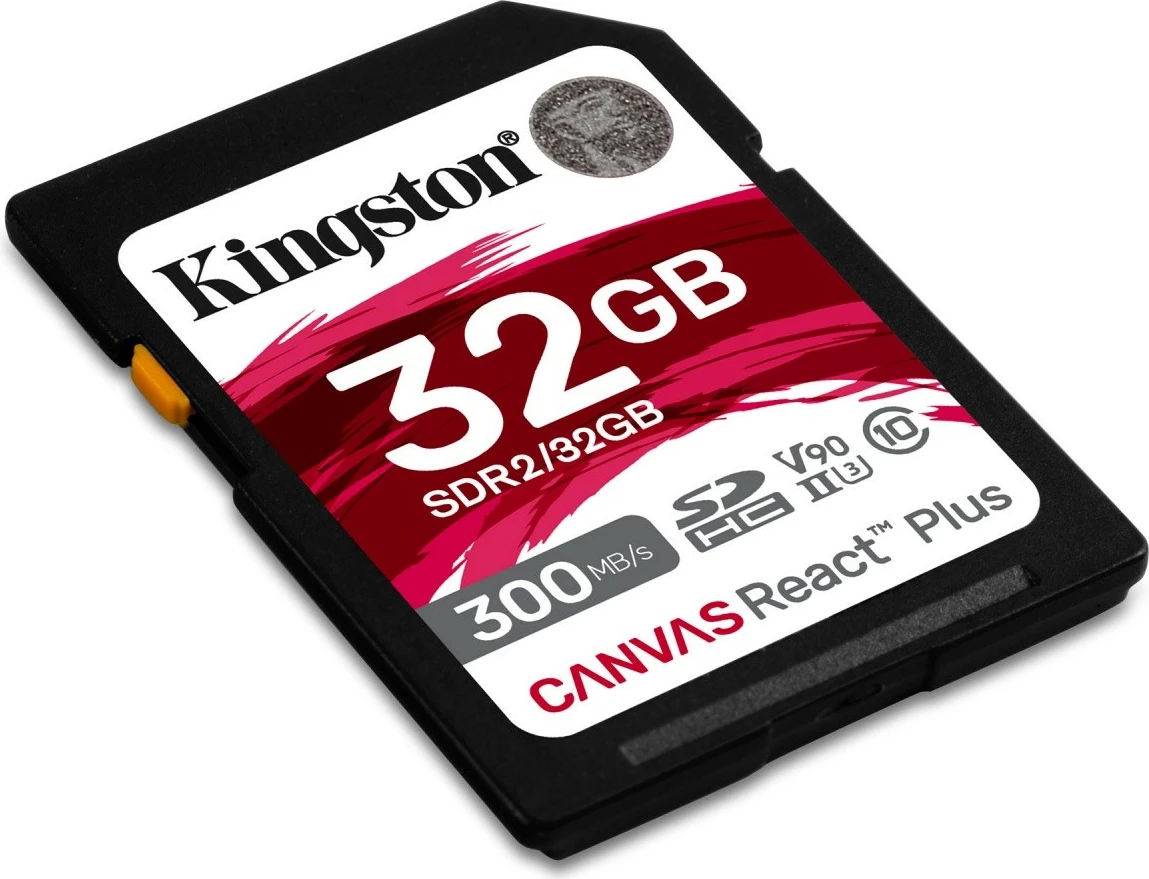 Kartë memorie SD Kingston Canvas React Plus 32GB, UHS-II, 300MB/s