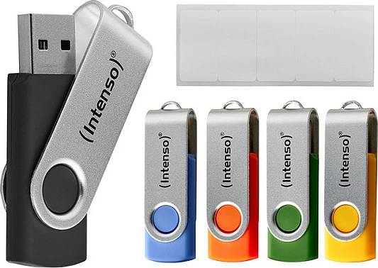USB flash Intenso Office Line, 5 copë, 32GB, USB-A 3.2 Gen 1, ngjyra të ndryshme