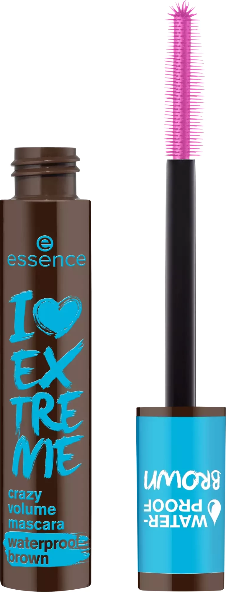 Essence I LOVE EXTREME crazy volume mascara waterproof - brown 01